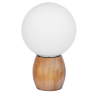Buy Wooden lamp with  globe screen shade White 59168 - in the UK