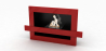 Buy Contemporary Floor-Standing Ethanol Fireplace Glossy red 18783 - prices
