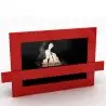 Buy Contemporary Floor-Standing Ethanol Fireplace Glossy red 18783 - in the UK