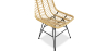 Buy Synthetic wicker dining chair - Valery Natural wood 59254 in the United Kingdom