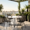 Buy Synthetic wicker dining chair - Valery Black 59254 - in the UK