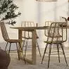 Buy Synthetic wicker dining chair - Valery Natural wood 59254 - in the UK