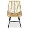 Buy Synthetic wicker dining chair - Valery Natural wood 59254 in the United Kingdom