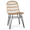 Buy Synthetic wicker dining chair - Magony Natural wood 59255 - in the UK