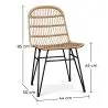 Buy Synthetic wicker dining chair - Magony Dark Brown 59255 home delivery