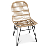 Buy Synthetic wicker dining chair - Magony Natural wood 59255 in the United Kingdom