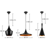 Buy X3 Pendant lamps - Beat Shade Style Black 59258 home delivery