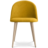 Buy Dining Chair - Upholstered in Fabric - Scandinavian Style - Bennett  Yellow 59261 - in the UK