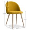Buy Dining Chair - Upholstered in Fabric - Scandinavian Style - Bennett  Yellow 59261 - prices