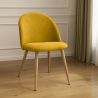 Buy Dining Chair - Upholstered in Fabric - Scandinavian Style - Bennett  Yellow 59261 - prices