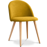 Buy Dining Chair - Upholstered in Fabric - Scandinavian Style - Bennett  Yellow 59261 - prices