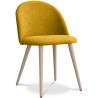 Buy Dining Chair - Upholstered in Fabric - Scandinavian Style - Bennett  Yellow 59261 - prices