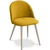 Buy Dining Chair - Upholstered in Fabric - Scandinavian Style - Bennett  Yellow 59261 - prices