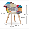 Buy Premium Design Amir chair - Patchwork Amy Multicolour 59265 - in the UK