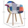 Buy Design Dawood chair - Patchwork Piti Multicolour 59266 in the United Kingdom