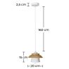 Buy Nordic pendant lamp in wood and metal - Gerard White 59247 - in the UK