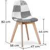 Buy Premium Design Brielle Chair White and black - Patchwork Max White / Black 59270 - in the UK