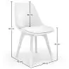 Buy Premium Brielle Scandinavian Design chair with cushion White 59277 - in the UK