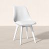 Buy Premium Brielle Scandinavian Design chair with cushion White 59277 - in the UK