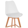 Buy Premium Brielle Scandinavian design bar stool with cushion - Wood White 59278 at MyFaktory