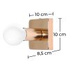 Buy Louis Wall lamp - Metal Gold 59274 in the United Kingdom