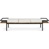 Buy Scandinavian style bench with cushions - Wood and metal Cream 59298 at MyFaktory