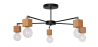 Buy Bell 5 bulbs ceiling lamp - Wood and metal Black 59296 in the United Kingdom