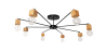Buy Bell 8 bulbs ceiling lamp - Wood and metal Black 59295 at MyFaktory
