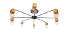 Buy Bell 8 bulbs ceiling lamp - Wood and metal Black 59295 in the United Kingdom