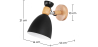 Buy Jors orson Scandinavian style wall lamp - Metal and wood Black 59294 home delivery