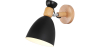 Buy Jors orson Scandinavian style wall lamp - Metal and wood Black 59294 - prices