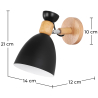 Buy Jors orson Scandinavian style wall lamp - Metal and wood Black 59294 home delivery