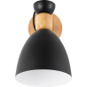 Buy Jors orson Scandinavian style wall lamp - Metal and wood Black 59294 - prices