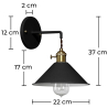 Buy Cariel wall lamp - Metal Black 59293 - prices