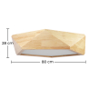 Buy Ceiling Led Lamp Scandinavian Design Wooden - Teray Natural wood 59307 - prices