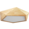 Buy Ceiling Led Lamp Scandinavian Design Wooden - Teray Natural wood 59307 - in the UK