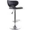 Buy Swivel Chromed Metal Curved Back Bar Stool - Height Adjustable Black 49743 - prices