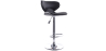 Buy Swivel Chromed Metal Curved Back Bar Stool - Height Adjustable Black 49743 - in the UK