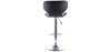 Buy Swivel Chromed Metal Curved Back Bar Stool - Height Adjustable Black 49743 in the United Kingdom