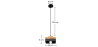 Buy Edda Scandinavian pendant lamp - Wood and metal Black 59308 - in the UK