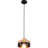 Buy Eigil Scandinavian pendant lamp - Wood and metal White 59309 - prices