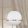 Buy Anette pendant lamp - Metal and crystal Gold 59329 - prices