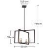 Buy Robson 4 bulbs pendant lamp - Metal Gold 59330 with a guarantee