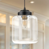Buy Mikelo pendant lamp - Metal and crystal Black 59331 - prices