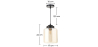 Buy Mikelo pendant lamp - Metal and crystal Black 59331 in the United Kingdom