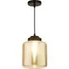 Buy Mikelo pendant lamp - Metal and crystal Black 59331 - in the UK