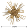 Buy Lydia wall lamp with 5 bulbs - Metal Gold 59341 - prices