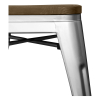Buy Bistrot Metalix Stool wooden - Metal - 45 cm White 58350 home delivery