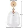 Buy Alessia wall lamp - Crystal and metal Transparent 59343 - prices