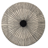 Buy Round Design Rug - Wool - Liris Beige / Black 21716 - in the UK